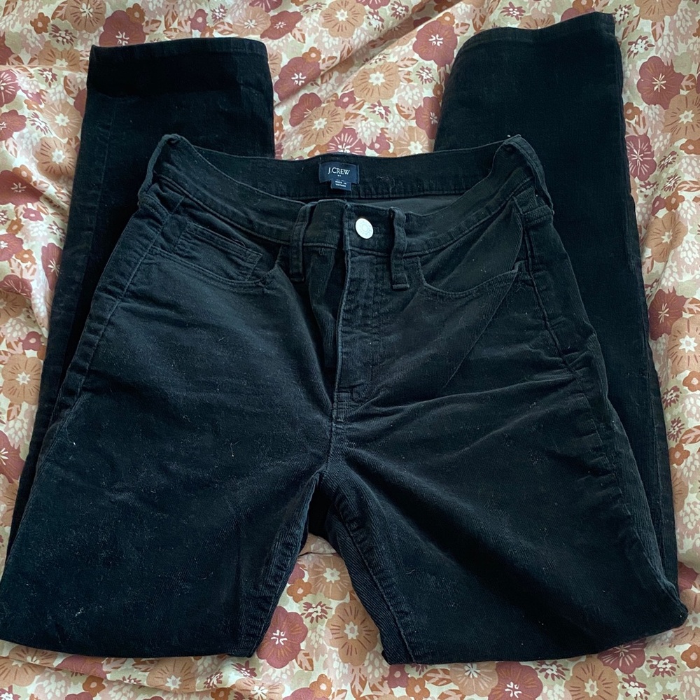 J. Crew Classic Black Corduroy Trousers